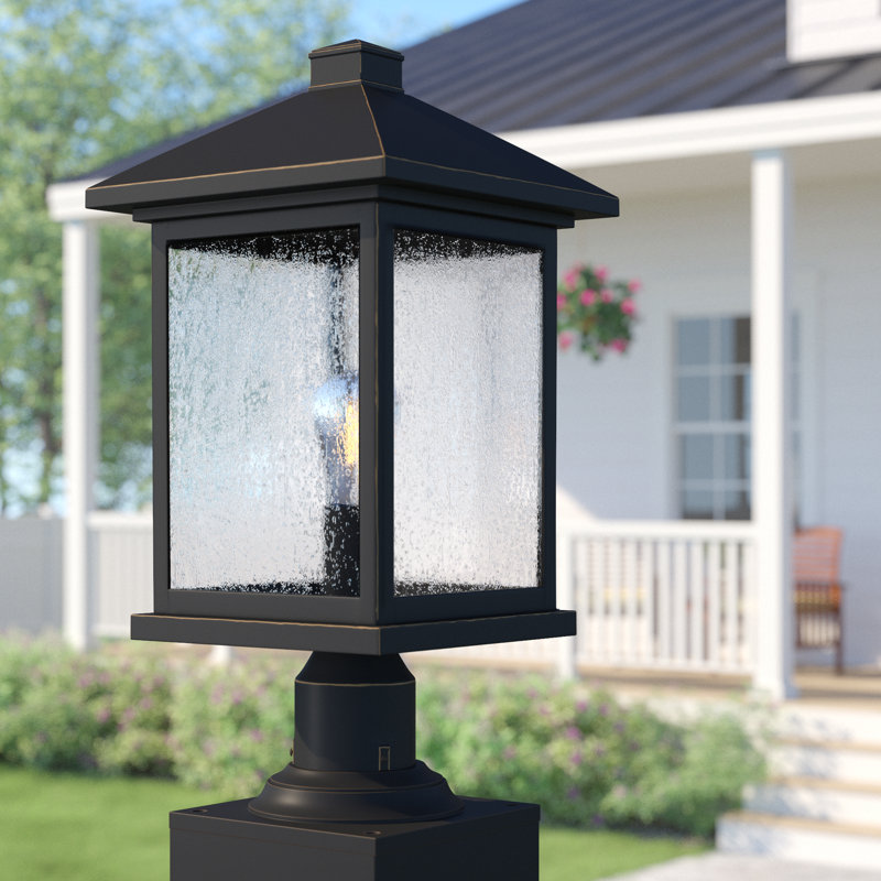 Sol 72 Outdoor™ Lovette Modern Outdoor 1Light Glass Shade Pier Mount Light Wayfair.ca